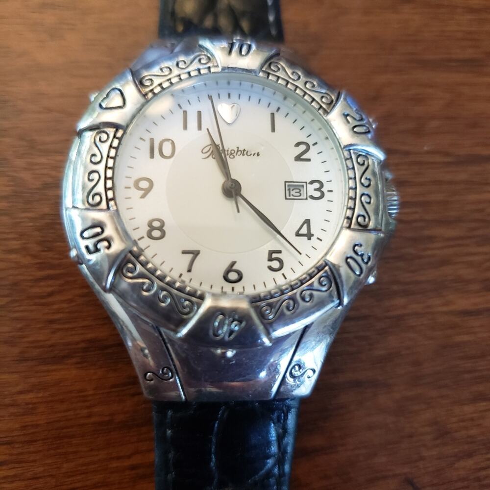 Brighton Lincoln watch with leather band with buckle clasp‎
